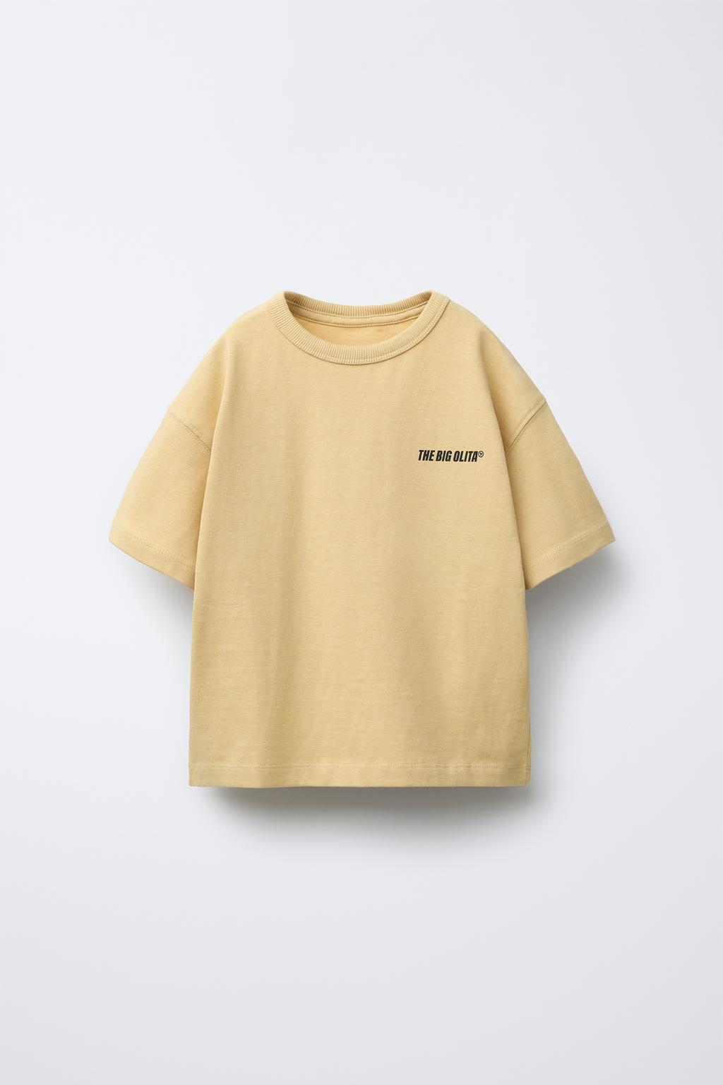 

Футболка с принтом логотипа ZARA, золотой