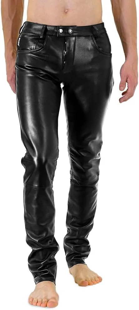 

Bockle® джинсы из двойной овчины, кожаные, мужские, скинни