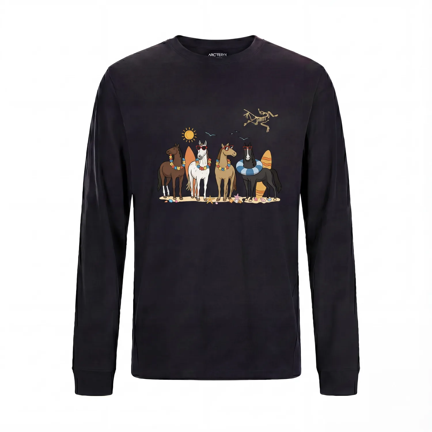 Arcteryx Футболка KRAGG Unisex черная/24k черная с круглым вырезом