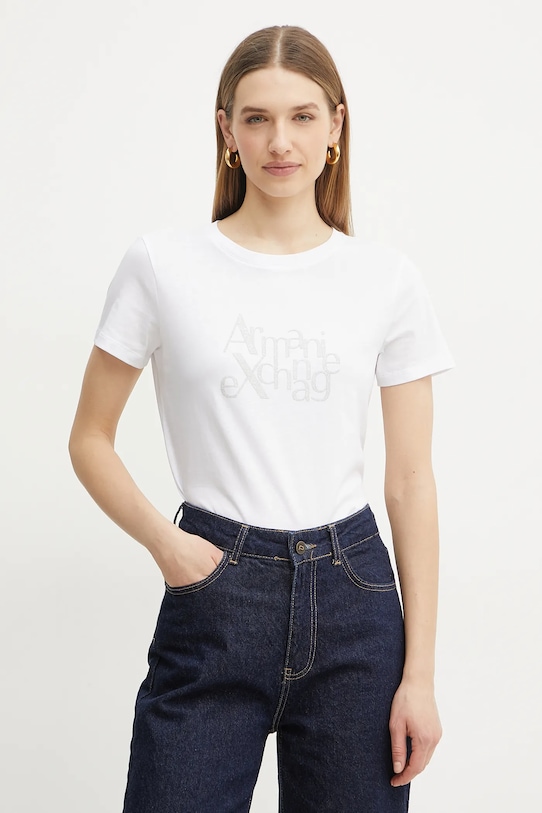 

Хлопковая футболка Armani Exchange, белый