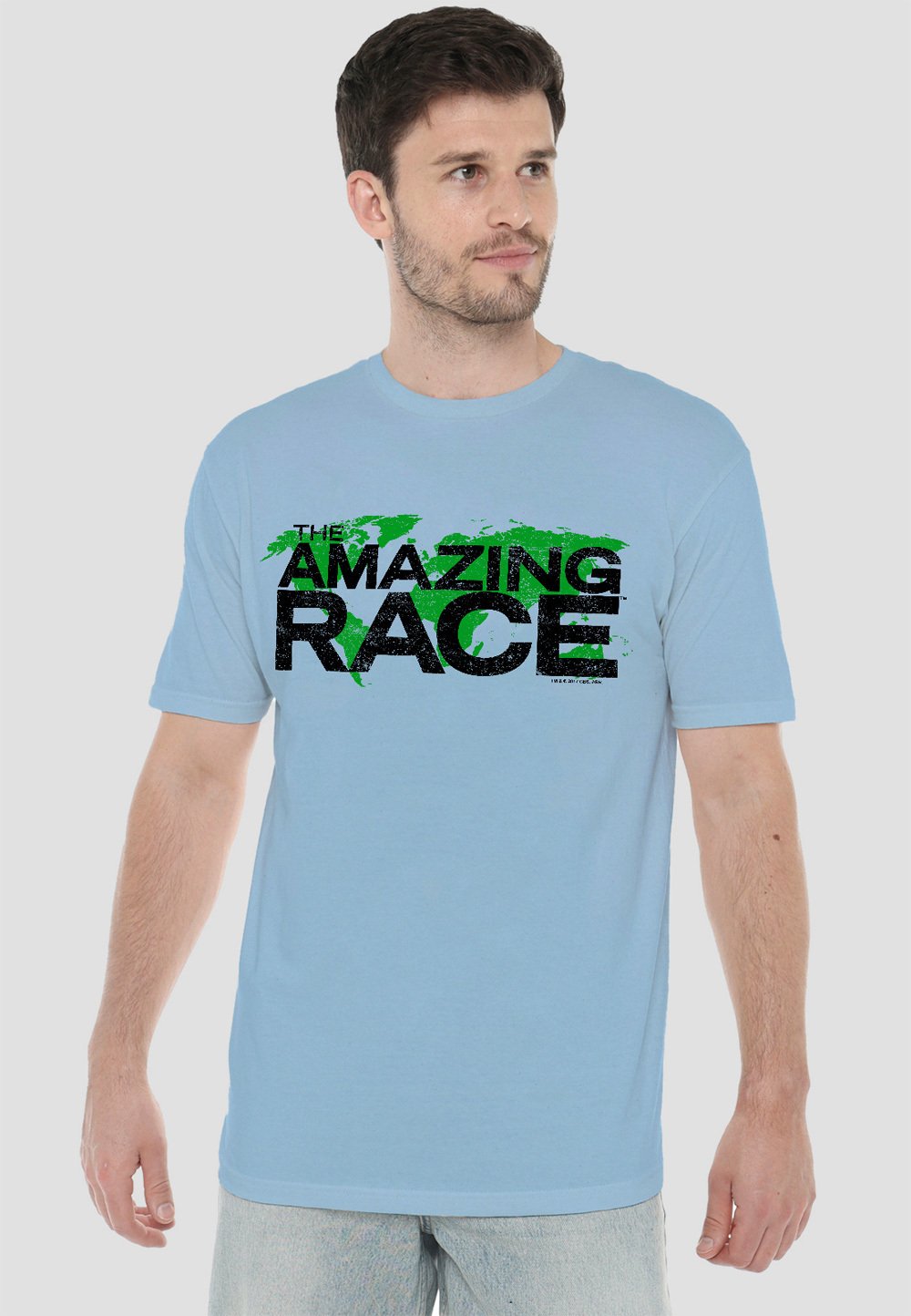 

Футболка с принтом AMAZING RACE WORLD Cotton Soul, светло-голубой