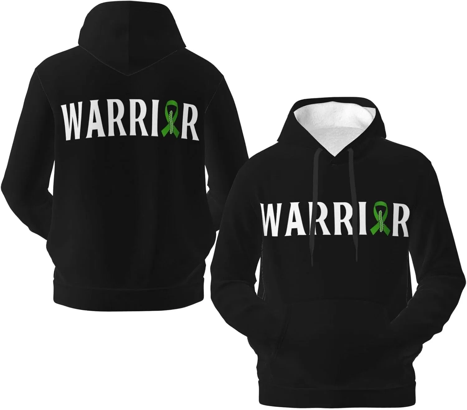 Мужская флисовая толстовка с капюшоном Warrior Scoliosis Awareness Generic, черный