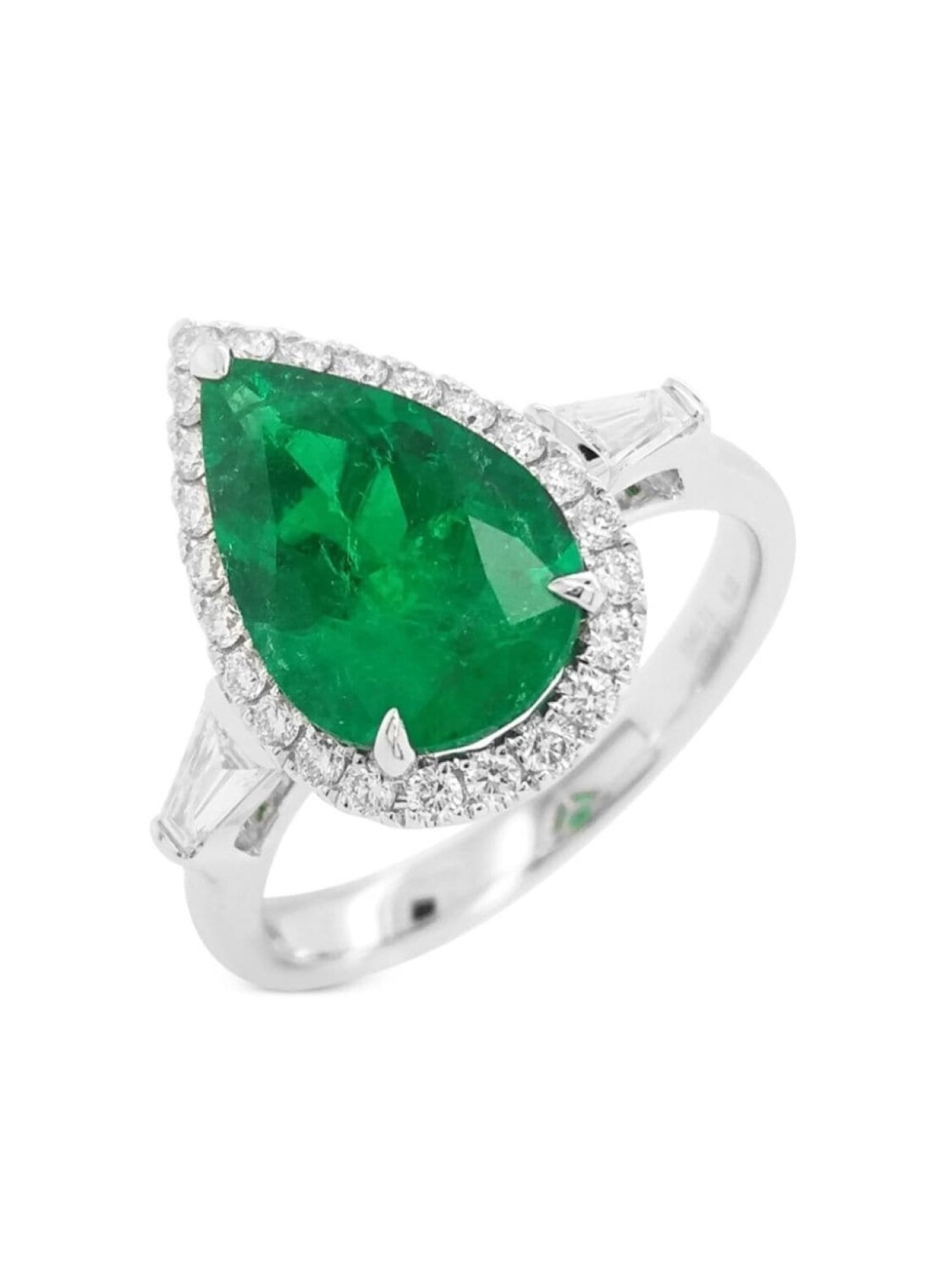 

Кольцо из 18-каратного белого золота с бриллиантами и изумрудами HYT Jewelry, белый