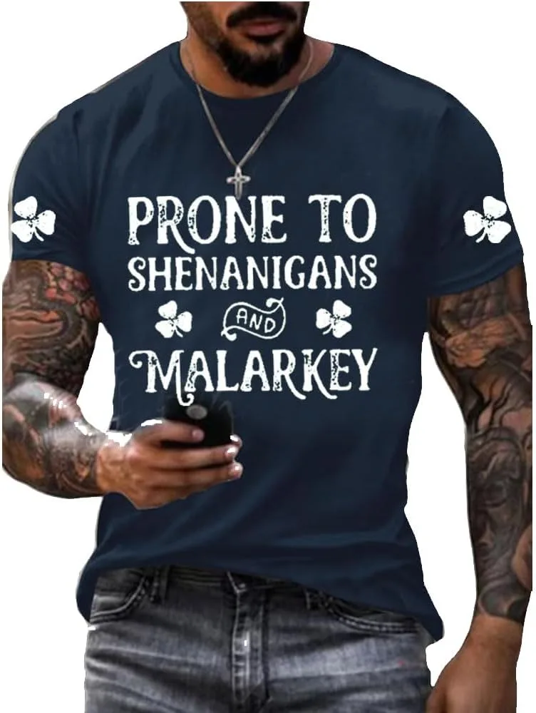 Футболка мужская Prone to Shenanigans and Malarkey, St. Patrick's Day