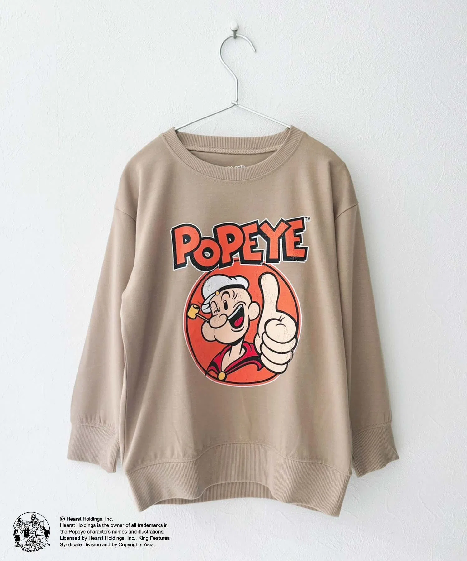Мини-толстовка Popeye из французского махрового трикотажа большого размера