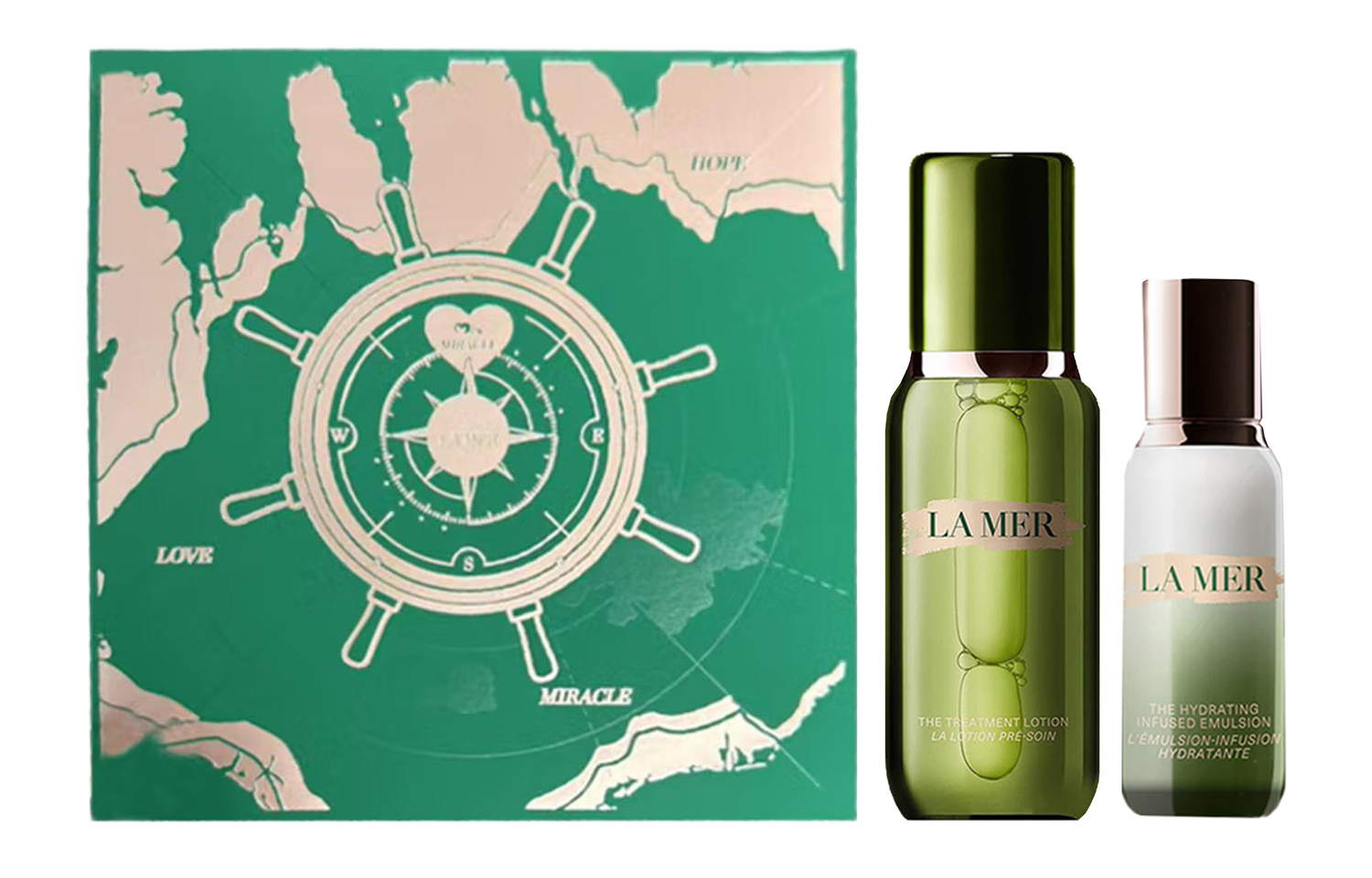 

HAILANZHIMI Limited Edition эссенция и эмульсия с подарочной коробкой Love Voyage набор для ухода за кожей увлажнение и гидратация LA MER