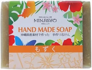 Мыло ручной работы с экстрактом окинавского модзуку, 100 г × 6 шт, Okinawa Soap Minasho