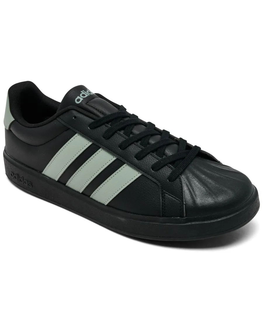 Мужские повседневные кроссовки Street Talk от Finish Line Adidas, черный, серебро зеленый