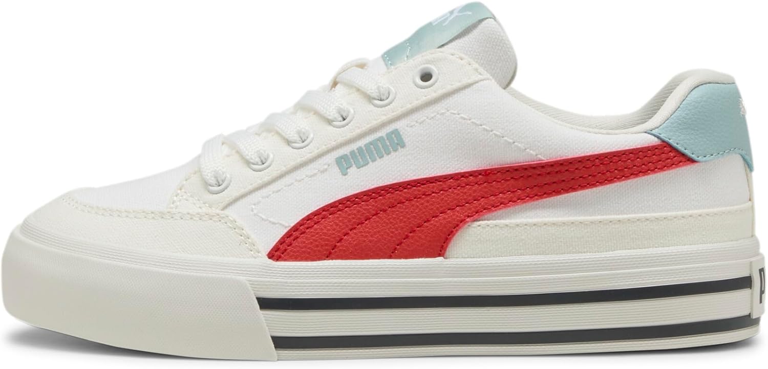 

Детские кроссовки PUMA Suede с двумя застежками, белый/красный/серый
