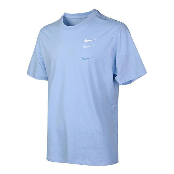 

Футболка Men's Nike 4 Logo Sports Round Neck Short Sleeve Blue T-Shirt, синий