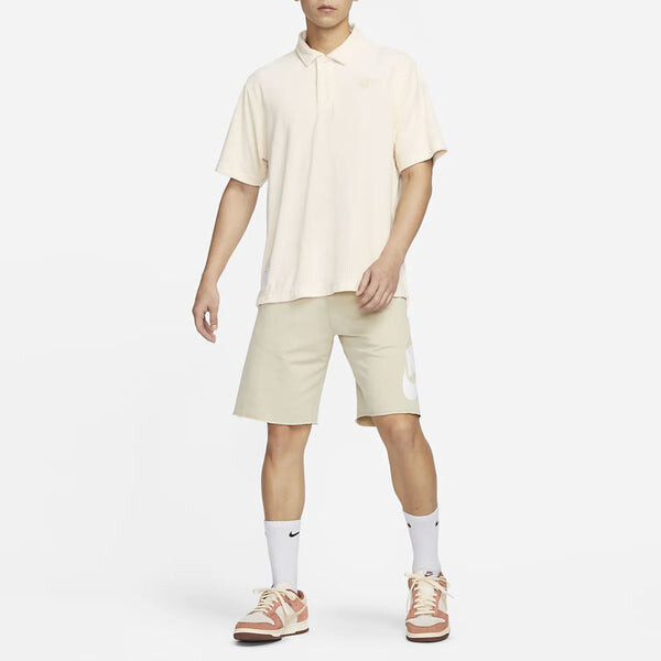 Футболка Nike Sportswear Logo Polo Shirt 'Beige', бежевый — фото 3