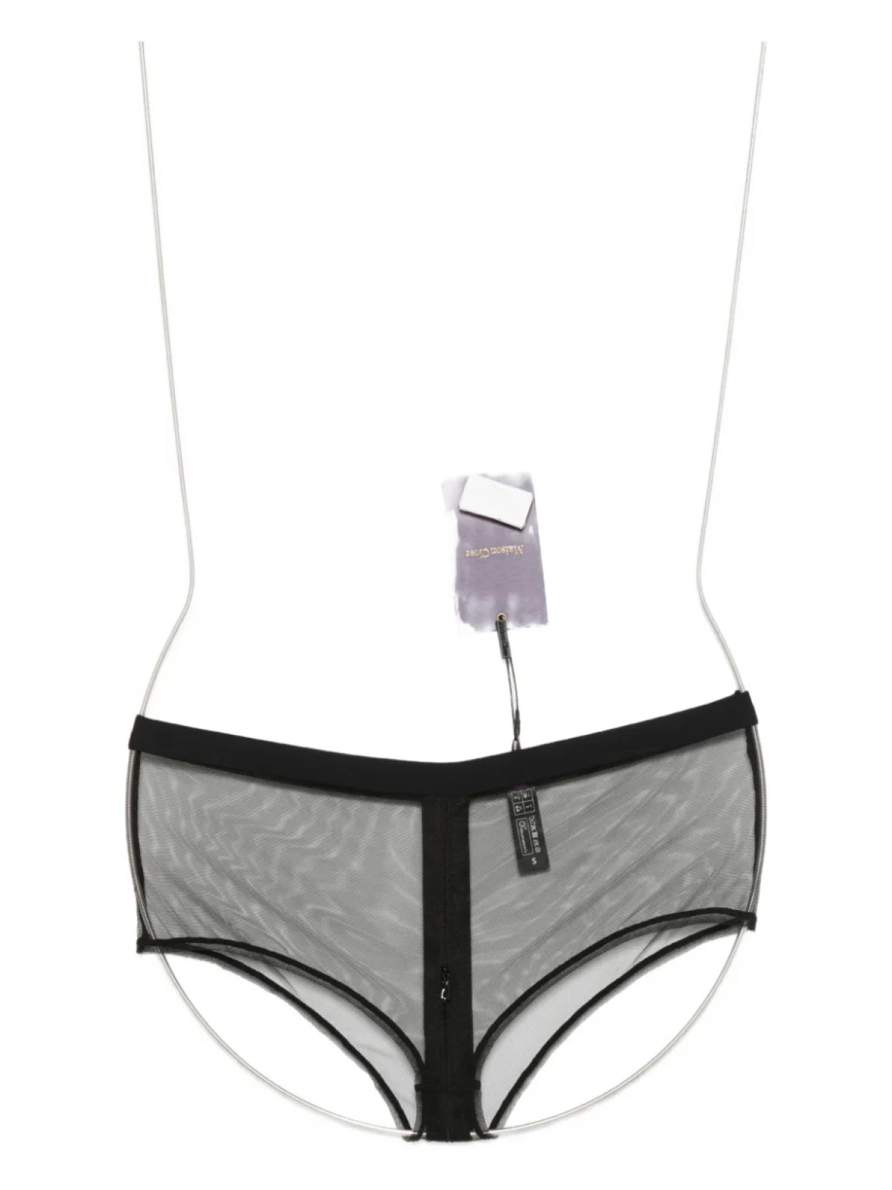 

Maison Close Pure Tentation открывающиеся шорты из сетки, черный
