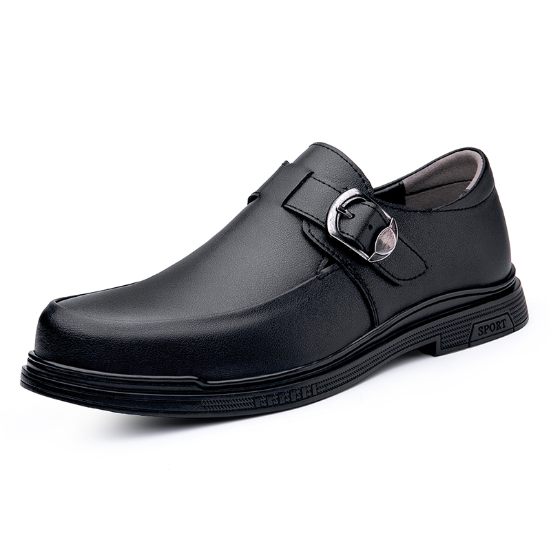 PAIBLOKS Мужские повседневные туфли черные с крокодиловым принтом, цвет Black-Crocodile Pattern — фото 3