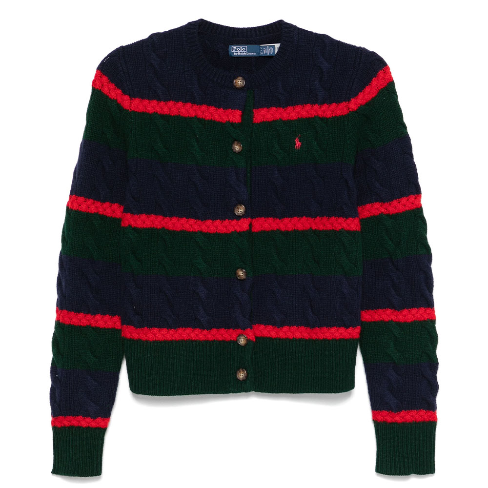 

Полосатый кардиган Polo Ralph Lauren, сине-зеленый