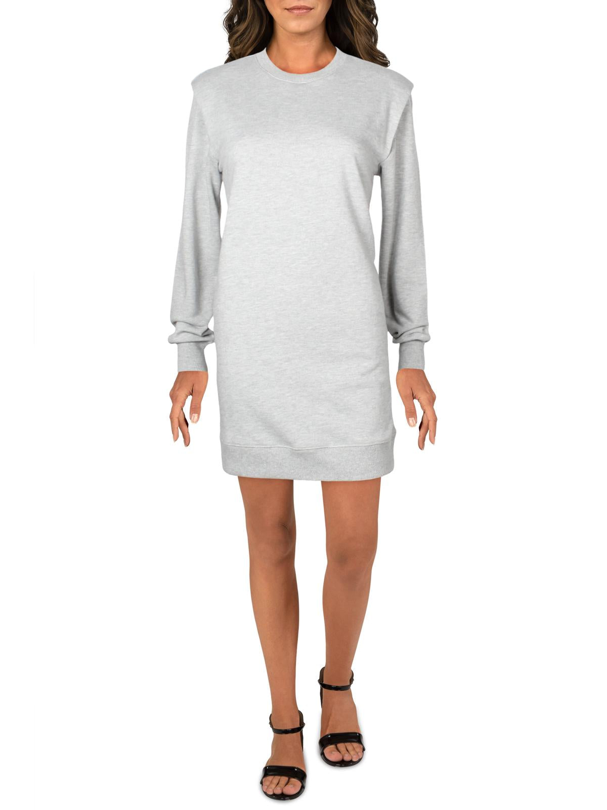 

Женское платье-толстовка с круглым вырезом и подплечниками INC, цвет heather grey