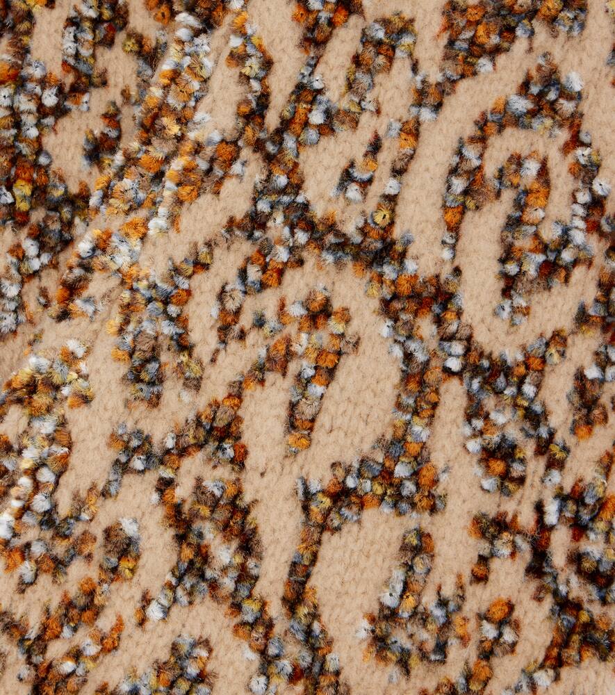 Вязаные перчатки без пальцев из смесовой шерсти Dries Van Noten, Beige — фото 2