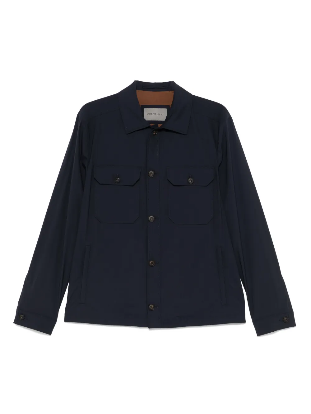 

Шерстяная куртка-рубашка Corneliani, синий
