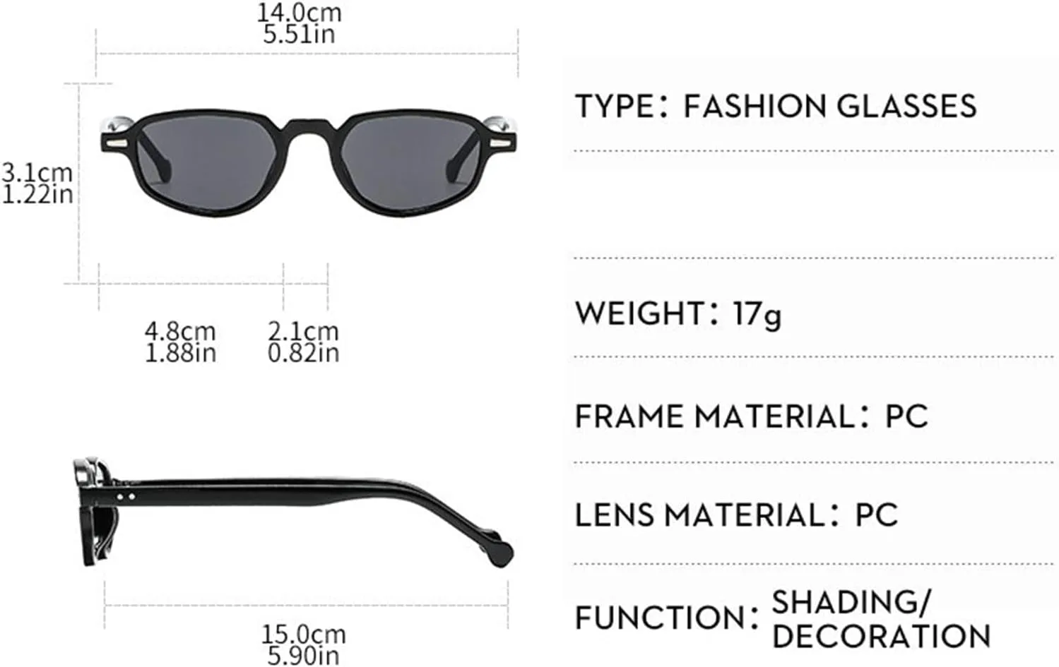 

Солнцезащитные очки Helena Retro Rectangle для женщин и мужчин, маленькие, в стиле 90-х, винтажные, узкие, многоугольные, с защитой от УФ-излучения UV400, C1