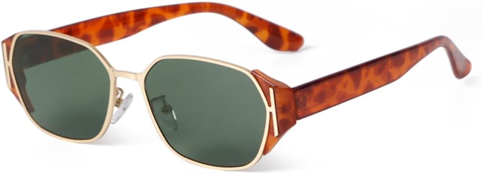 

Солнцезащитные очки с защитой UV400 | Овальные зеленые линзы, увеличенная оправа с заклепками | Для женщин и мужчин, для занятий спортом на открытом воздухе и вождения DSVIGF, 05