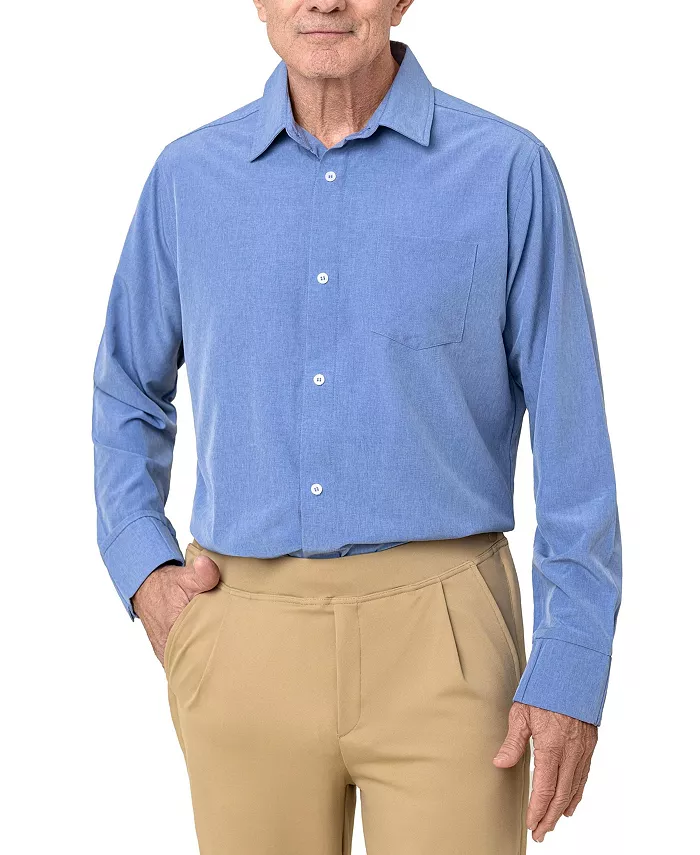 

Мужская адаптивная рубашка на магнитных пуговицах Slim-Fit Joe & Bella, синий