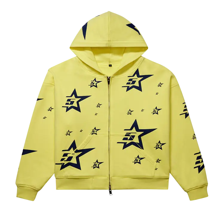 

Худи Sp5der Double Layer 5 Star Zip 'Yellow', желтый