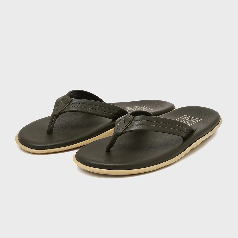 Унисекс шлёпанцы Classic Leather Y зелёные от Island Slipper