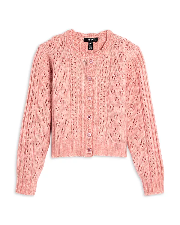 

Детский кардиган с длинными рукавами bjarnros, эксклюзивная модель для девочек, для детей постарше и для малышек. Aqua, розовый