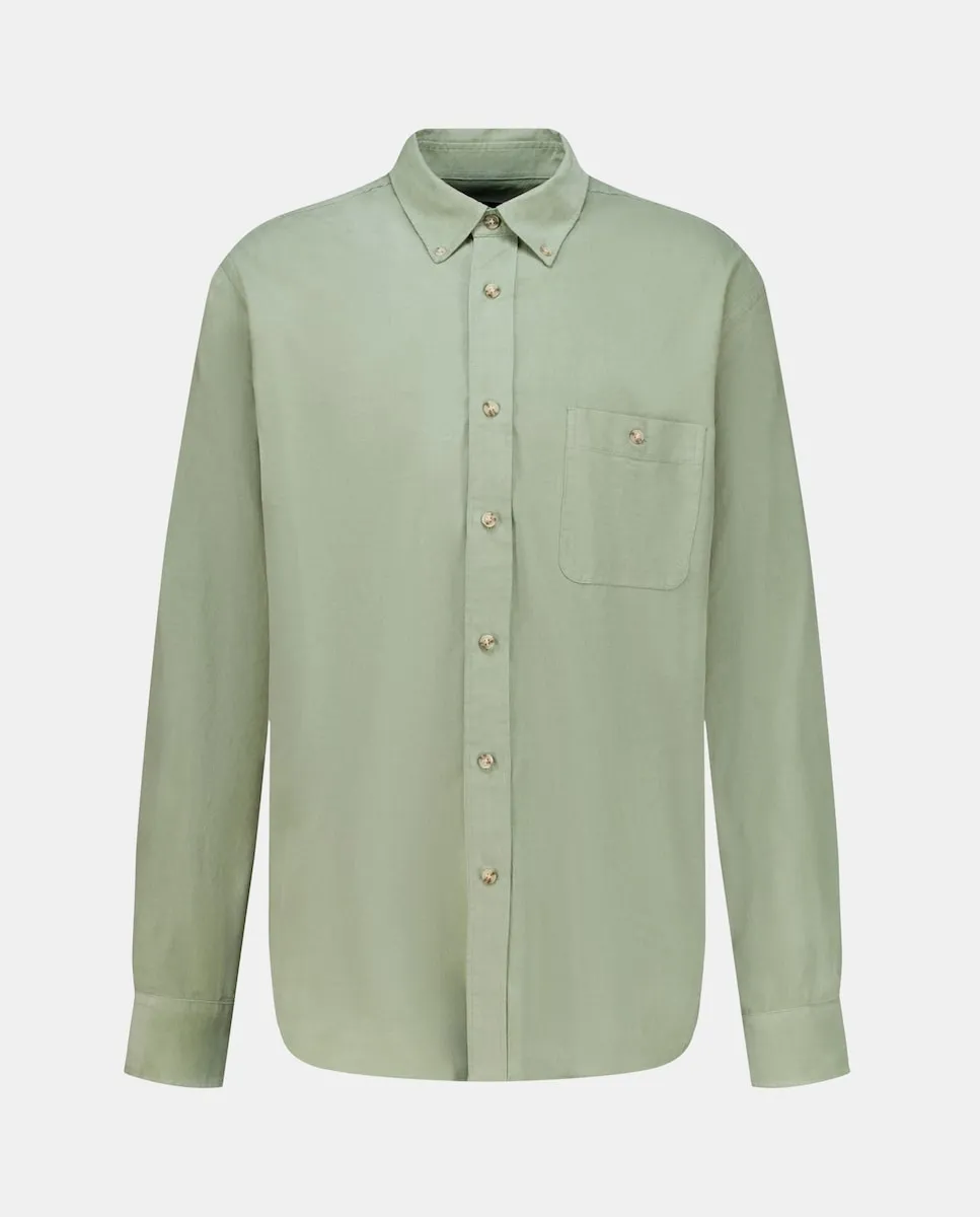 

Рубашка из вельвета с длинным рукавом, однотонная Dustin, светло-зеленый