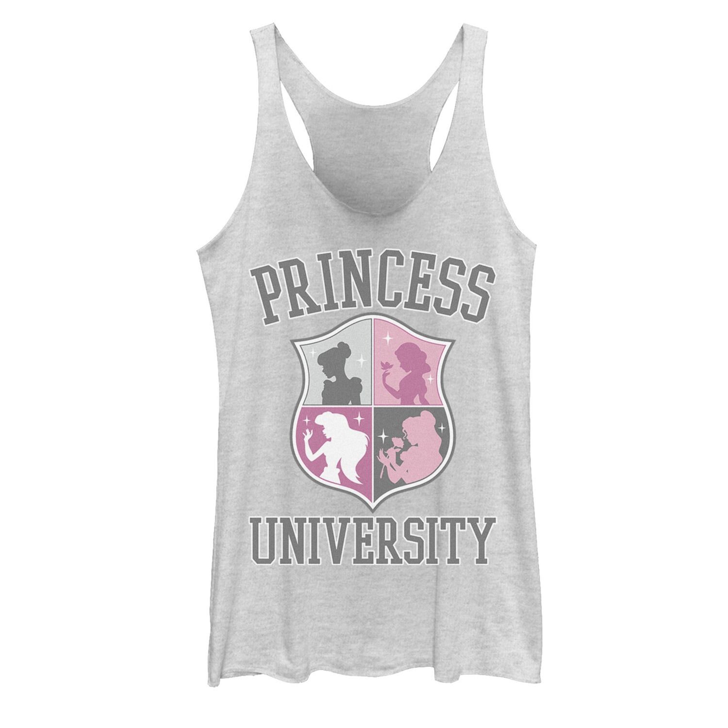 

Майка с текстовым логотипом и графическим графическим логотипом Disney Princess University College для юниоров Licensed Character