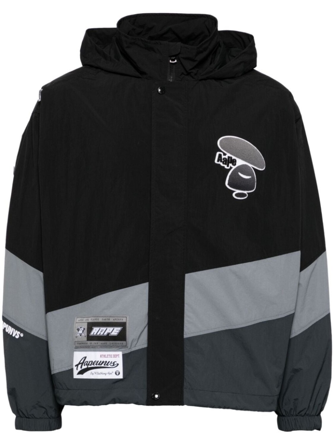 

AAPE BY *A BATHING APE куртка с нашивкой-логотипом, черный
