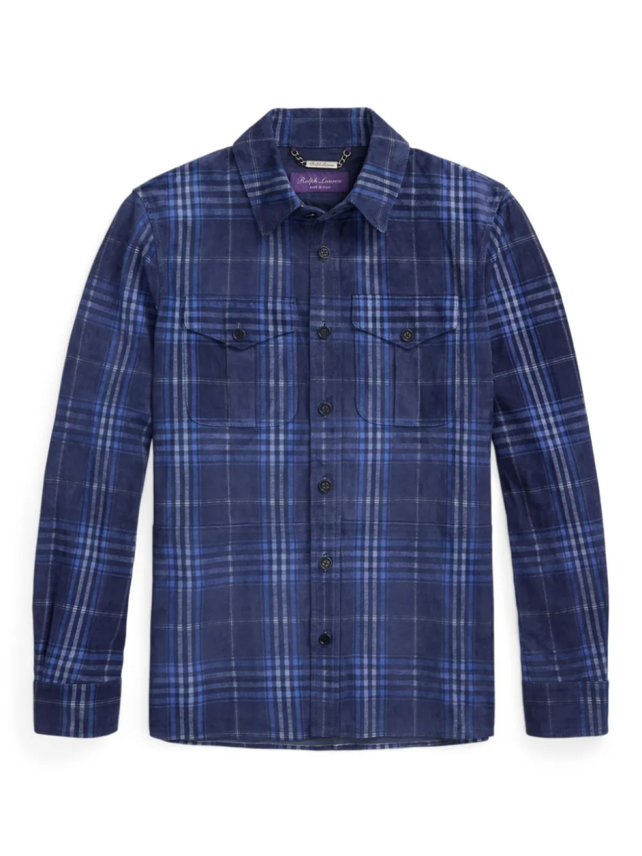 

Куртка-рубашка в клетку Ralph Lauren Purple Label, синий