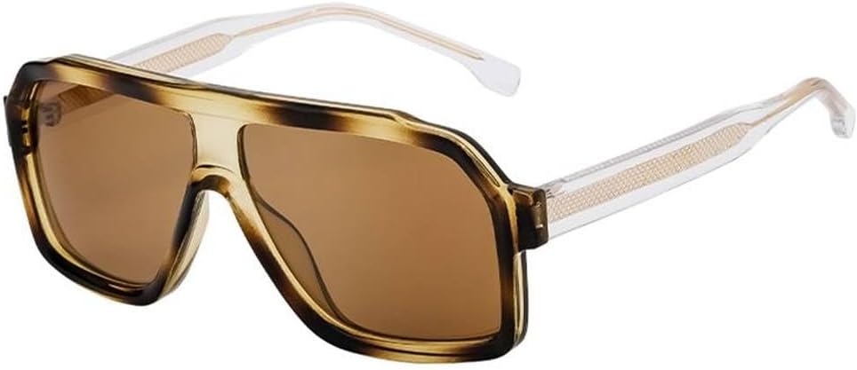 

Большие солнцезащитные очки для мужчин и женщин, роскошные, модные, в стиле ретро, ​​защитные очки для активного отдыха, вождения, солнцезащитные очки UV400 для мужчин, SUN1227 Generic, C8yellowdemibrown