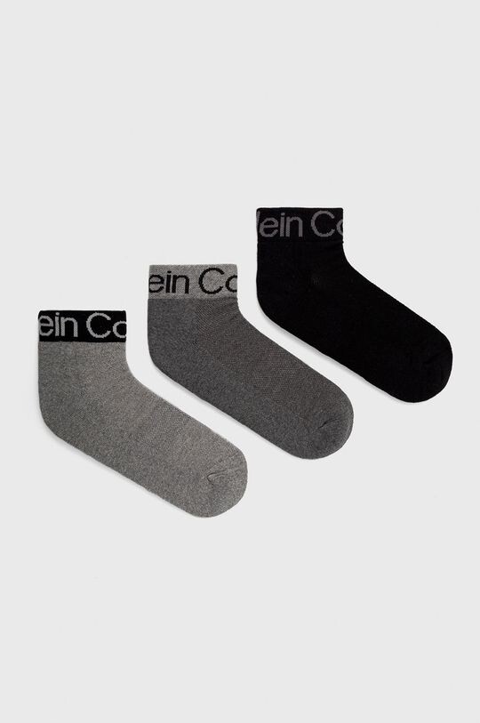 

Носки (3 пары) Calvin Klein, серый