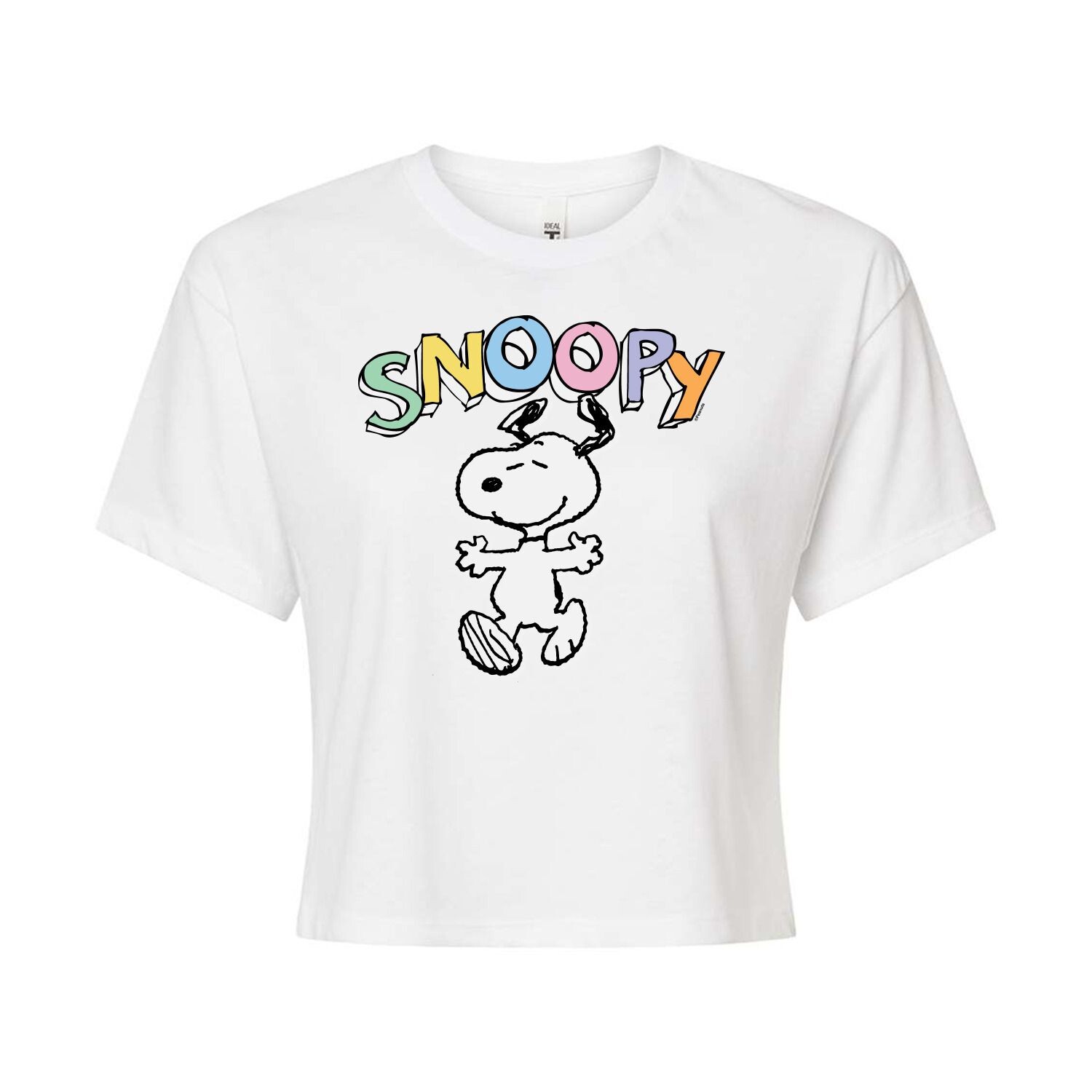

Укороченная футболка с рисунком Peanuts Snoopy для детей Junior's Licensed Character, белый