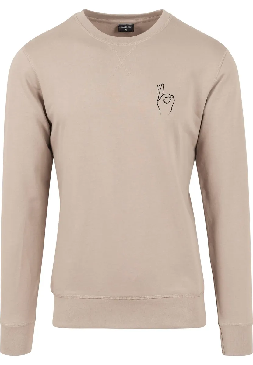 

Свитер MisterTee с круглым вырезом "MisterTee Easy Sign Crewneck", цвет Darksand