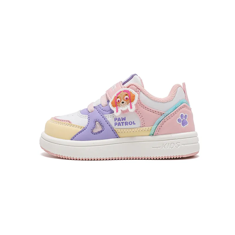 Детские повседневные кроссовки low top с устойчивостью к истиранию PAW PATROL, белый светло-розовый