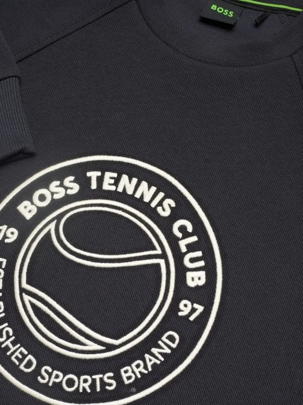 Свитшот с графическим принтом "Salbo Tennis Club" BOSS, синий — фото 3
