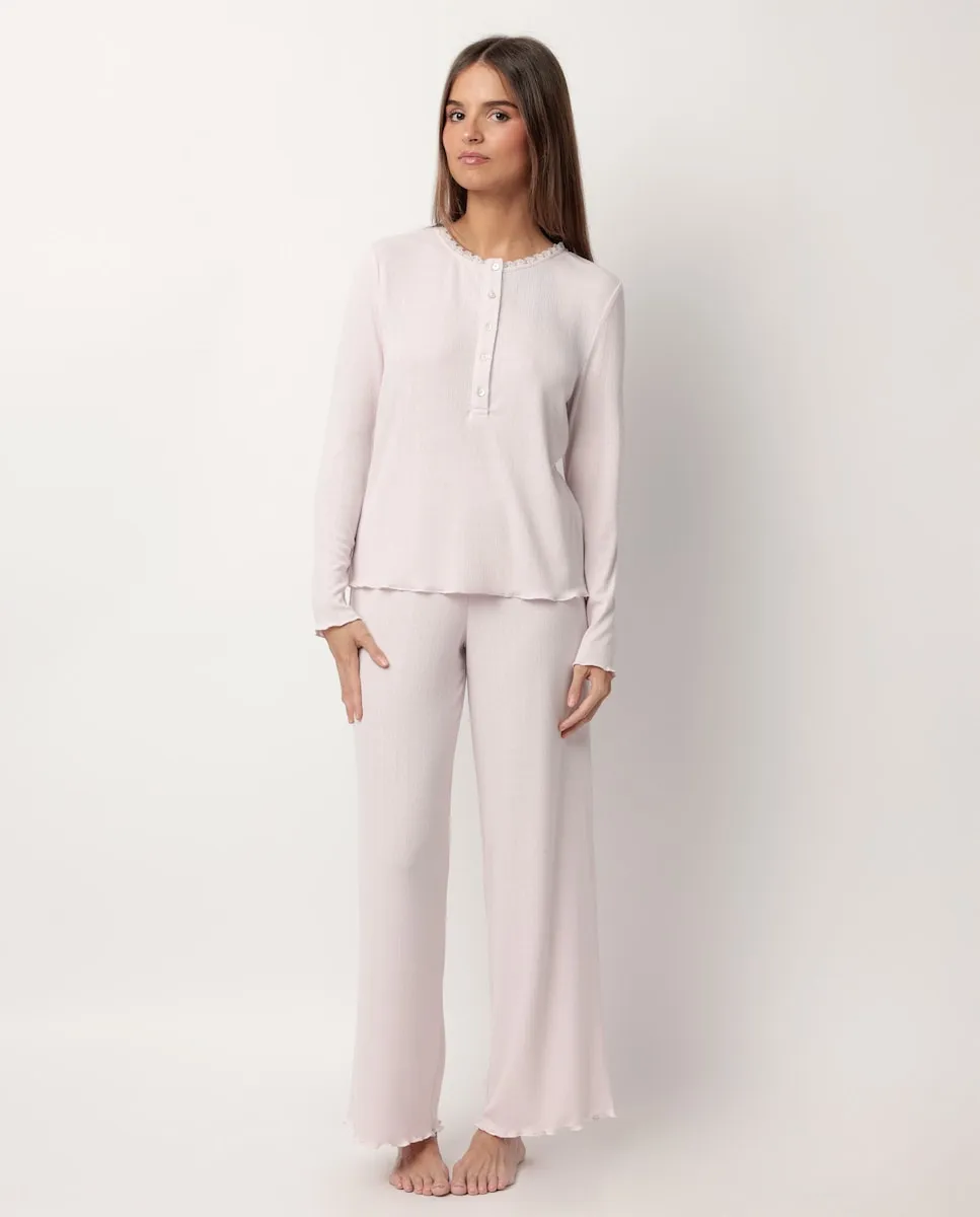 

Женская пижама с длинными штанинами из вязаного трикотажа Admas, розовый