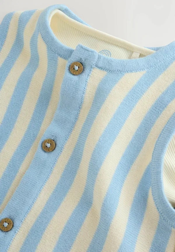 Футболка Regular fit and set body Next, blue stripe, синяя полоска — фото 2