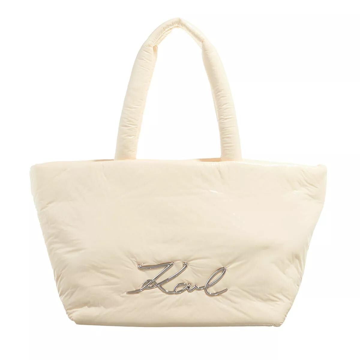 

Мягкая сумка тоут k signature md из нейлона орехового дерева Karl Lagerfeld, бежевый