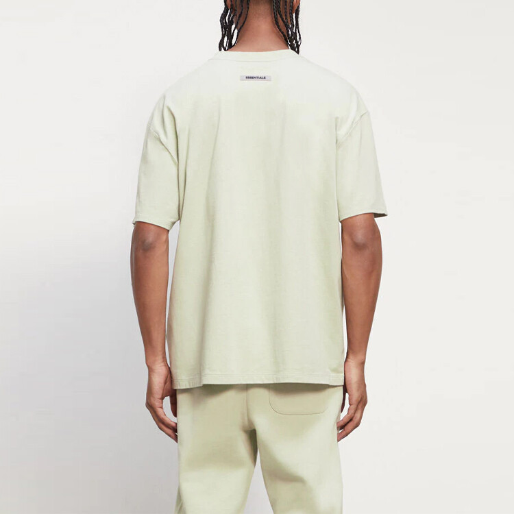 Футболка FW20 мужская пыльно-зеленая Fear Of God Essentials, зеленый — фото 4
