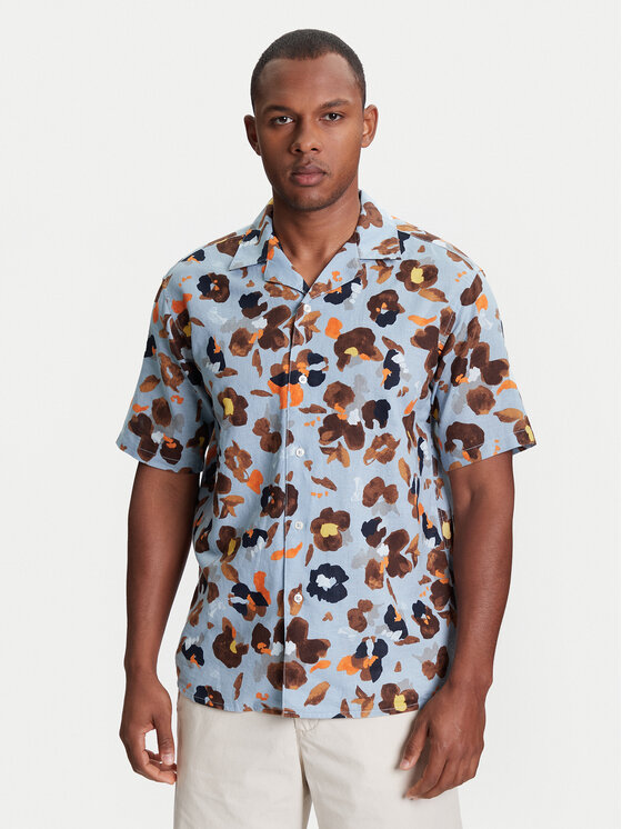 

Рубашка обычного кроя 5HPWUQ05B United Colors Of Benetton, синий