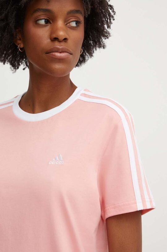 

Хлопковая футболка Essentials adidas, розовый