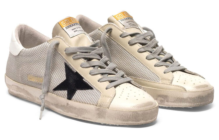 Кроссовки для скейтбординга Super-Star, мужские, низкие, серые/белые Golden Goose — фото 3