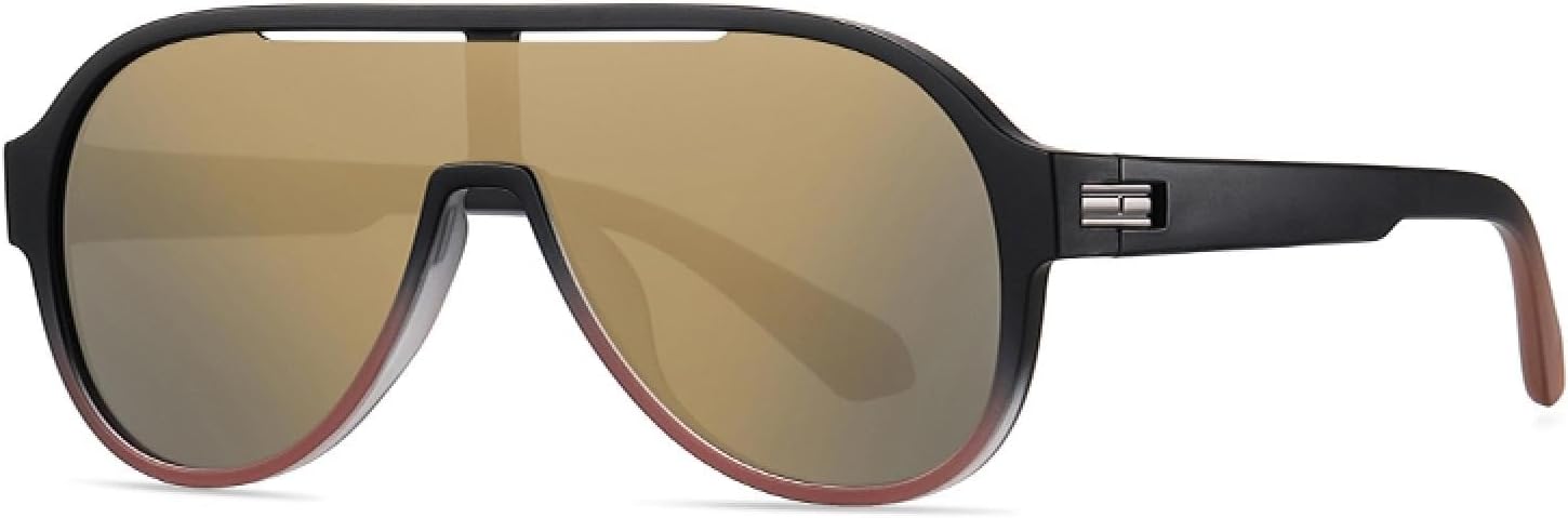 

Женские солнцезащитные очки с поляризованными линзами UV400, цветные, с соединенными линзами, для катания на лыжах, мужские — для активного отдыха VFDHN, Black Brown Gold