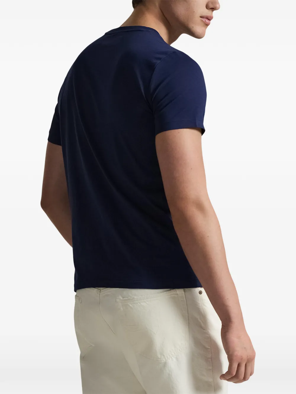 Футболка Custom Slim Fit с круглым вырезом Polo Ralph Lauren, синий — фото 4