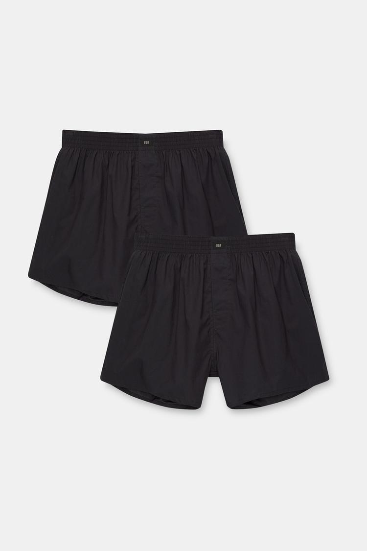 

Упаковка из 2 трусов-боксеров из поплина Pull And Bear, черный