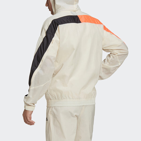 Куртка adidas M Wnd Mo Ther Casual Sports Hooded Jacket Creamy White, цвет creamy — фото 3