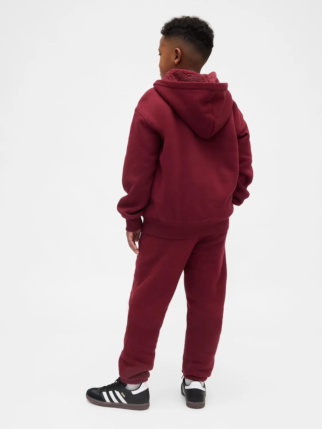 Детские спортивные брюки GAP с подкладкой из искусственной овчины, Red Delicious — фото 3