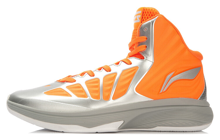 

Баскетбольные кроссовки унисекс с высоким верхом серые/оранжевые/серебристые Lining